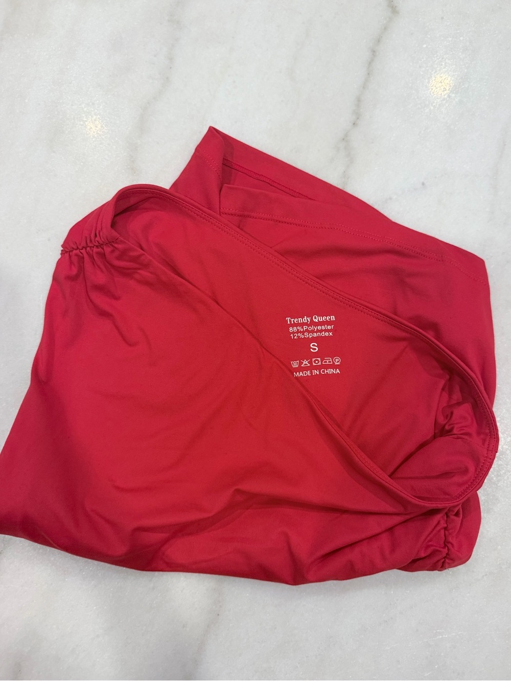 Red One-Shoulder Top (Small) - Picture 5 of 6